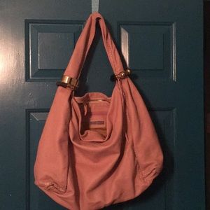Jimmy Choo Saba Hobo Bag with Gold Bracelets